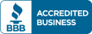 Logo reading BBB Accredited Business